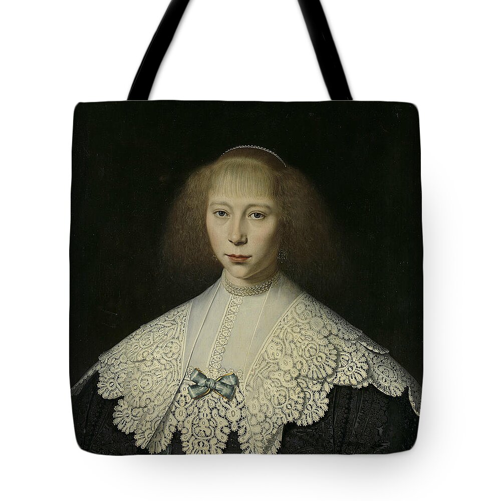 17th Century Art Tote Bag featuring the painting Agatha Geelvinck by Dirck van Santvoort