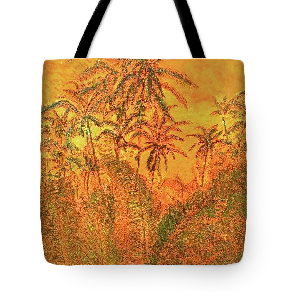 Mahina Tote Bag featuring the painting Summer Evening by Michael Silbaugh