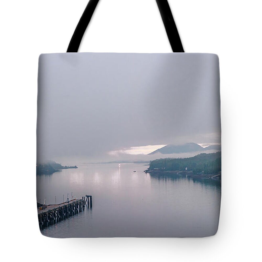 Wall Art Tote Bag featuring the photograph Alaskan fog by Charles McCleanon