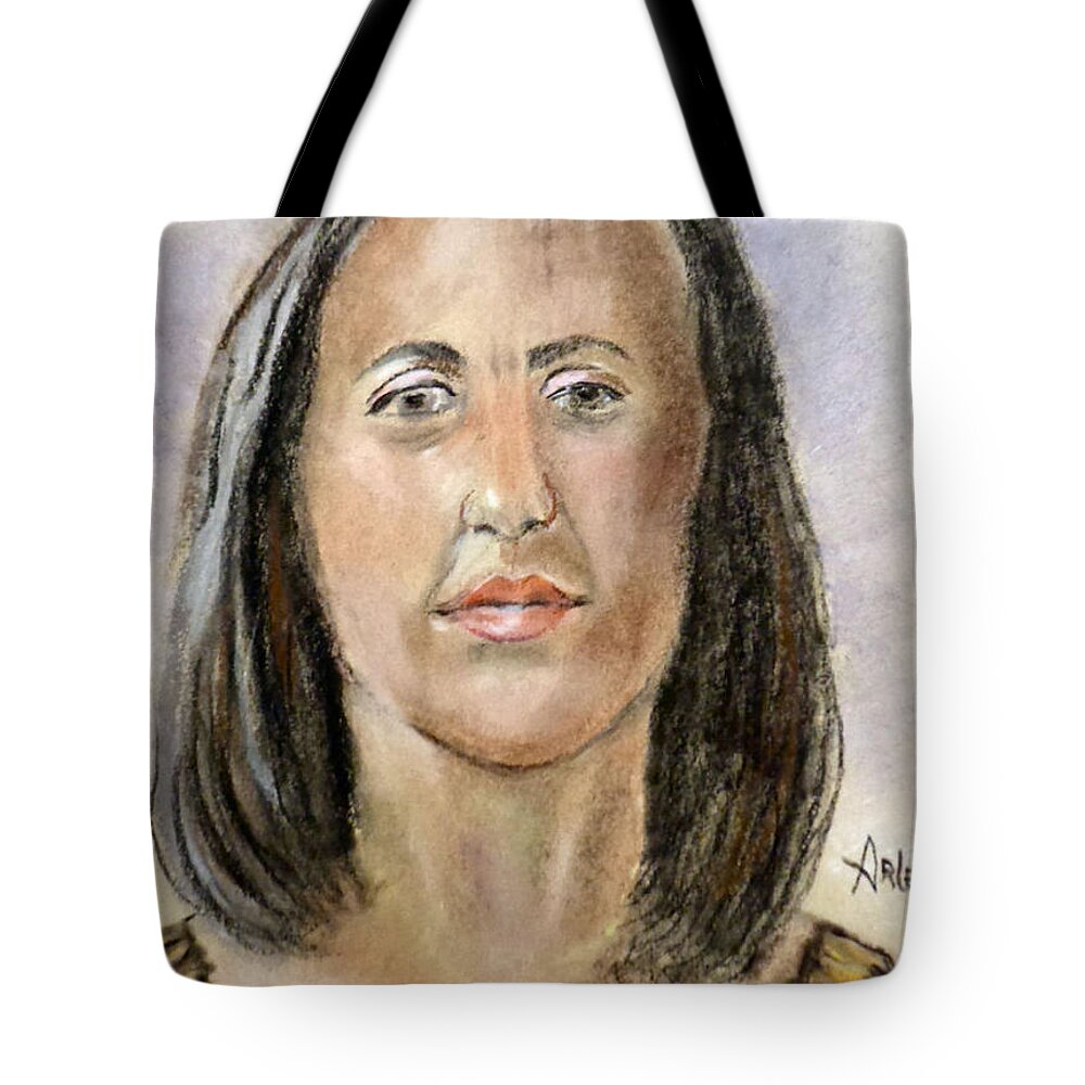 Model Tote Bag featuring the pastel Alicia by Arlen Avernian - Thorensen