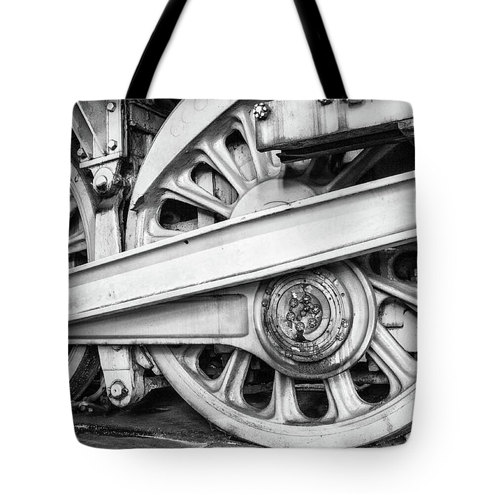 Railroad Tote Bag featuring the photograph All Aboard by Minnie Gallman