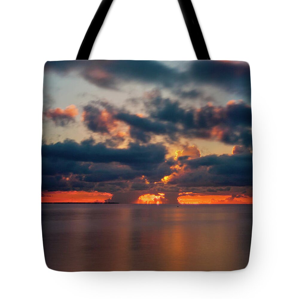 Sunsets Tote Bag featuring the photograph All Hallow's Eve sunrise by Edgar Estrada