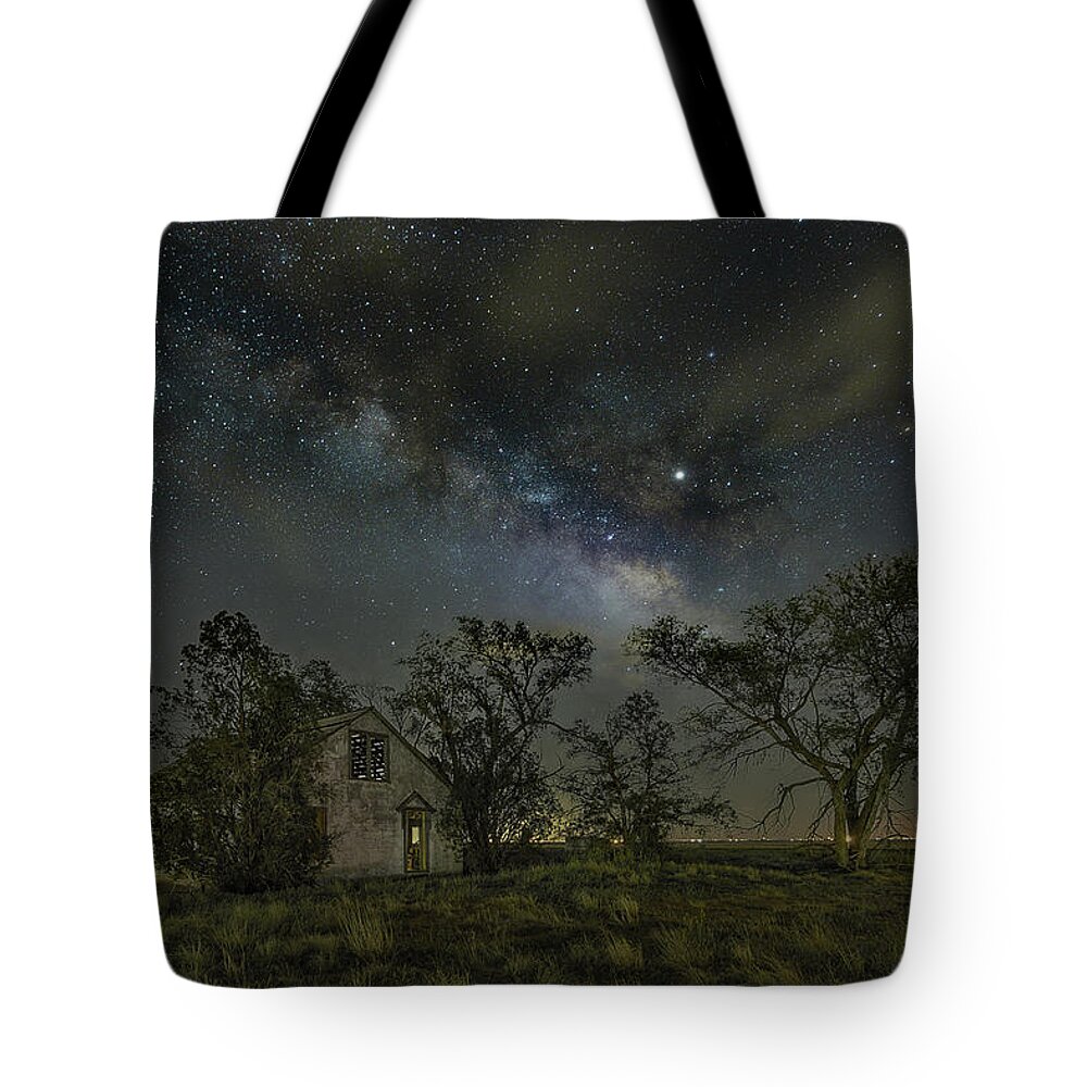 Milky Way Tote Bag featuring the photograph Alone in the Night by James Clinich