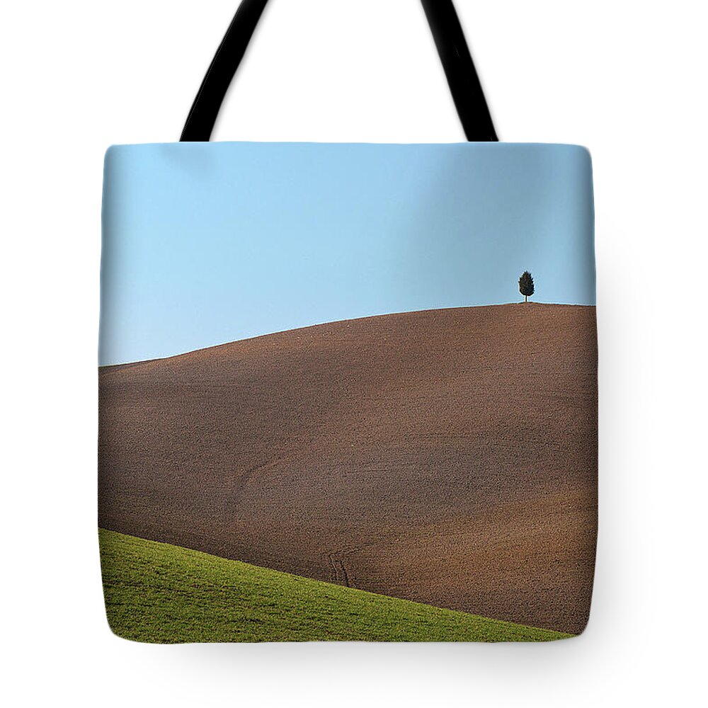 Grass Tote Bag featuring the photograph Alone by Photographer Renzi Tommaso Tommyre00@hotmail.it