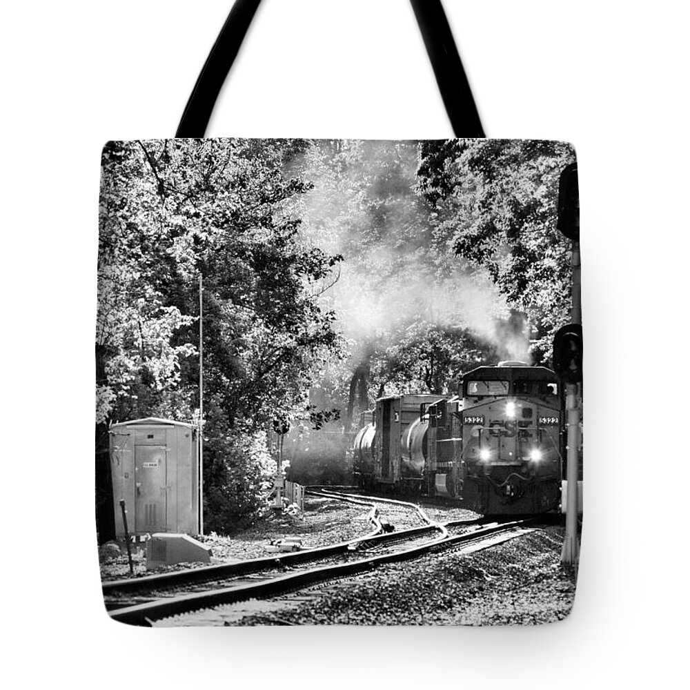 Csx Tote Bag featuring the photograph Along the Old Main - No.14 - Our Turn by Steve Ember