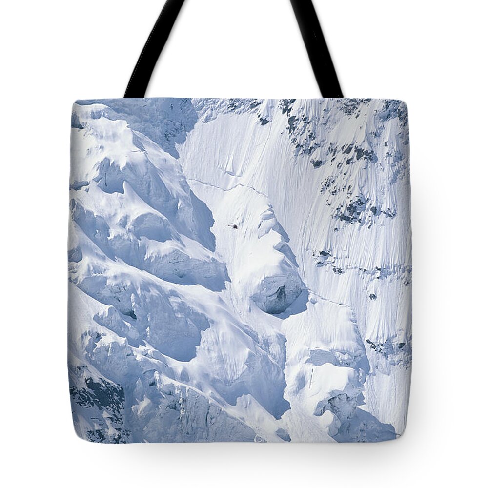 Snow Tote Bag featuring the photograph Alpine Glacier, Switzerland by Franz Aberham