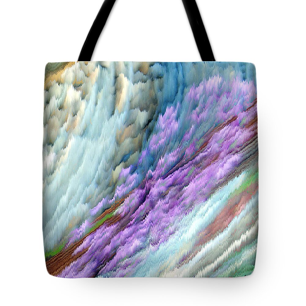 Waves Tote Bag featuring the digital art Altered Frequencies by Vallee Johnson
