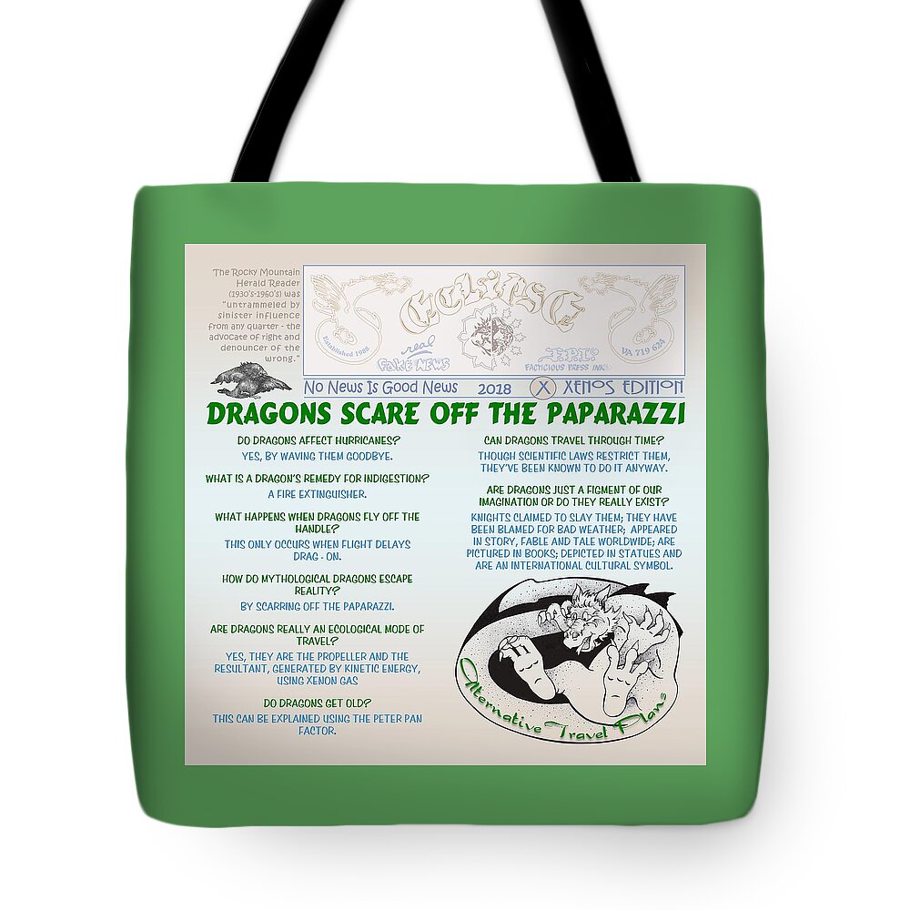 Journalist Art Tote Bag featuring the digital art Alternative Travel Plans X by Dawn Sperry