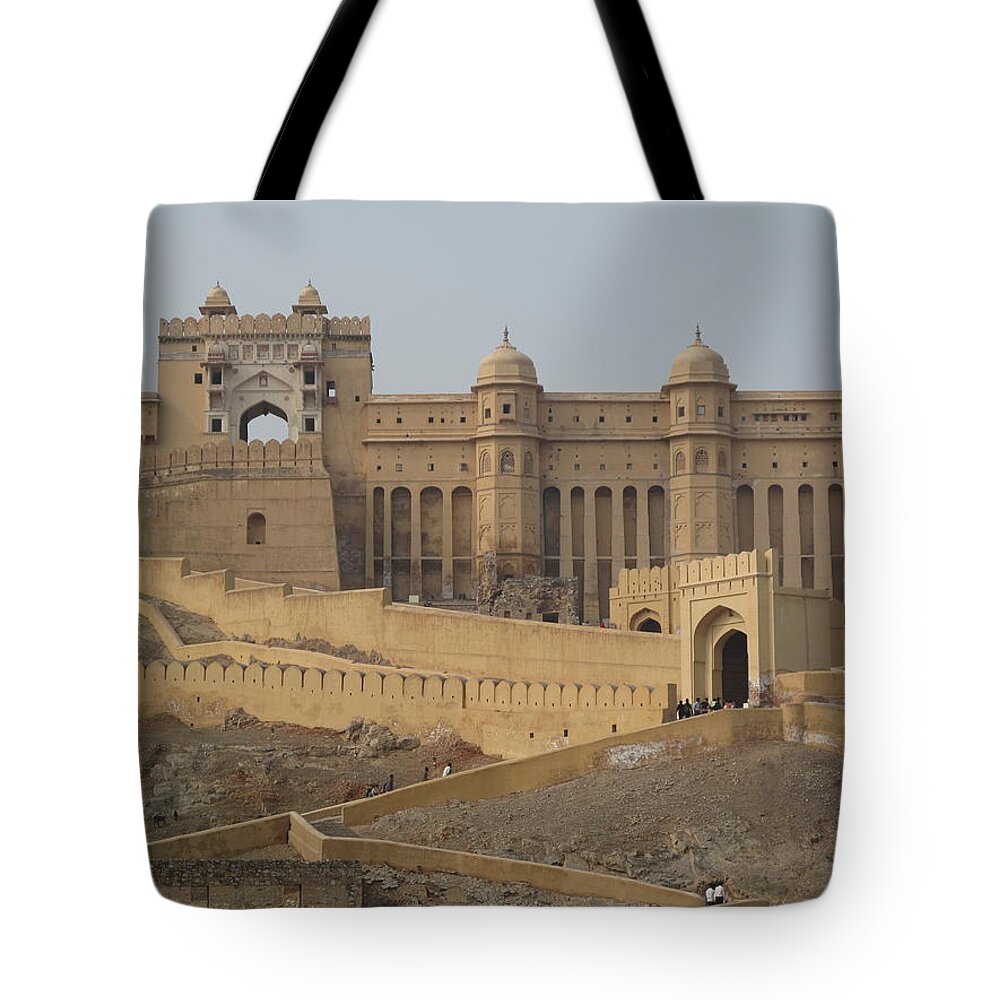 Arch Tote Bag featuring the photograph Amber Fort, Amer, Rajasthan, India by Marianna Sulic
