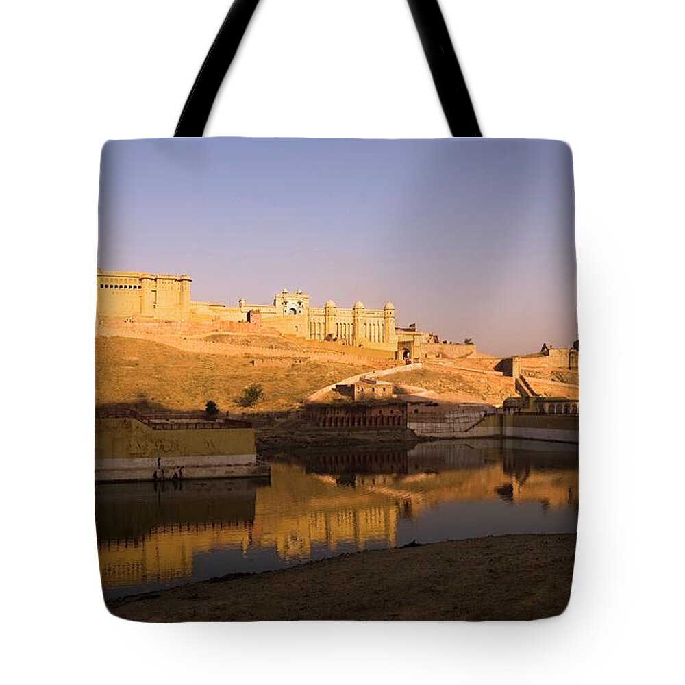 Architectural Feature Tote Bag featuring the photograph Amber Fort, Jaipur, India by Design Pics / Keith Levit