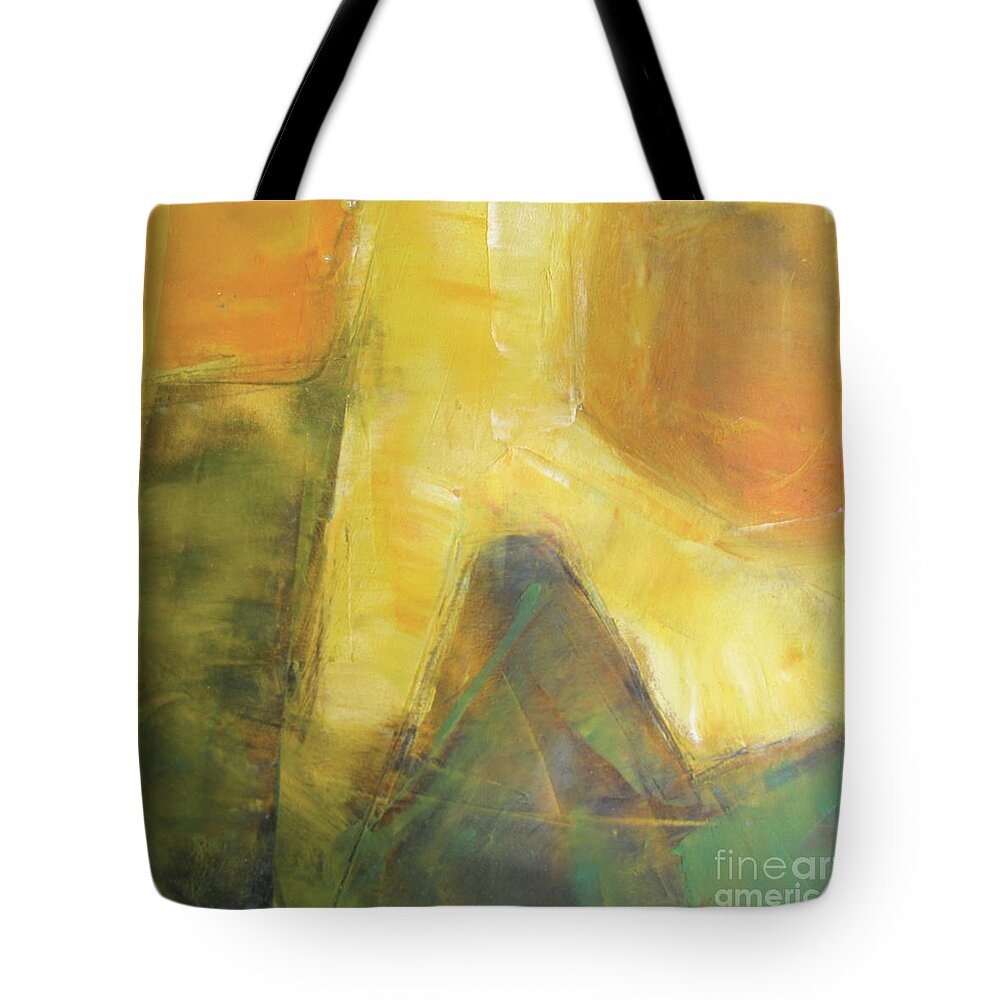 Oil Tote Bag featuring the painting Amber Glow by Christine Chin-Fook