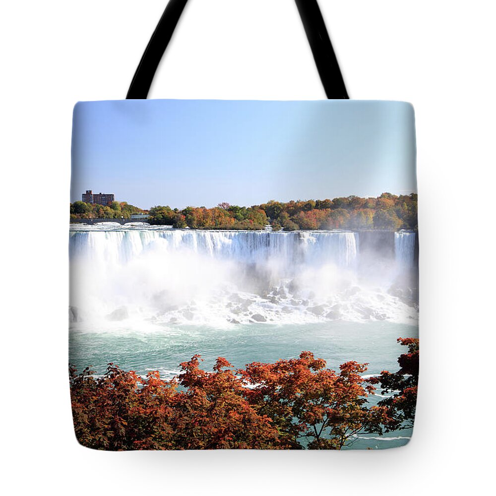 Scenics Tote Bag featuring the photograph American Falls At Niagara Falls by Jumper