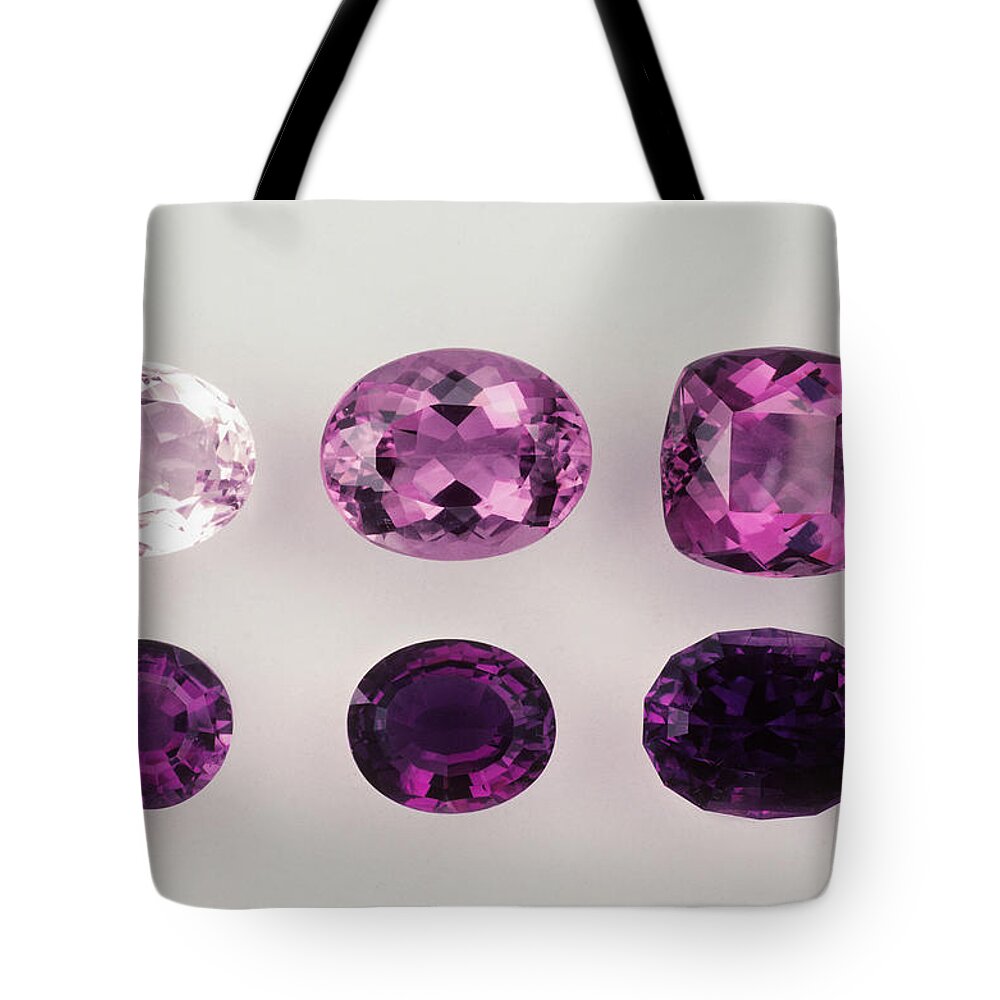 Amethyst Tote Bag featuring the photograph Amethyst, Color Suite by Joel E. Arem