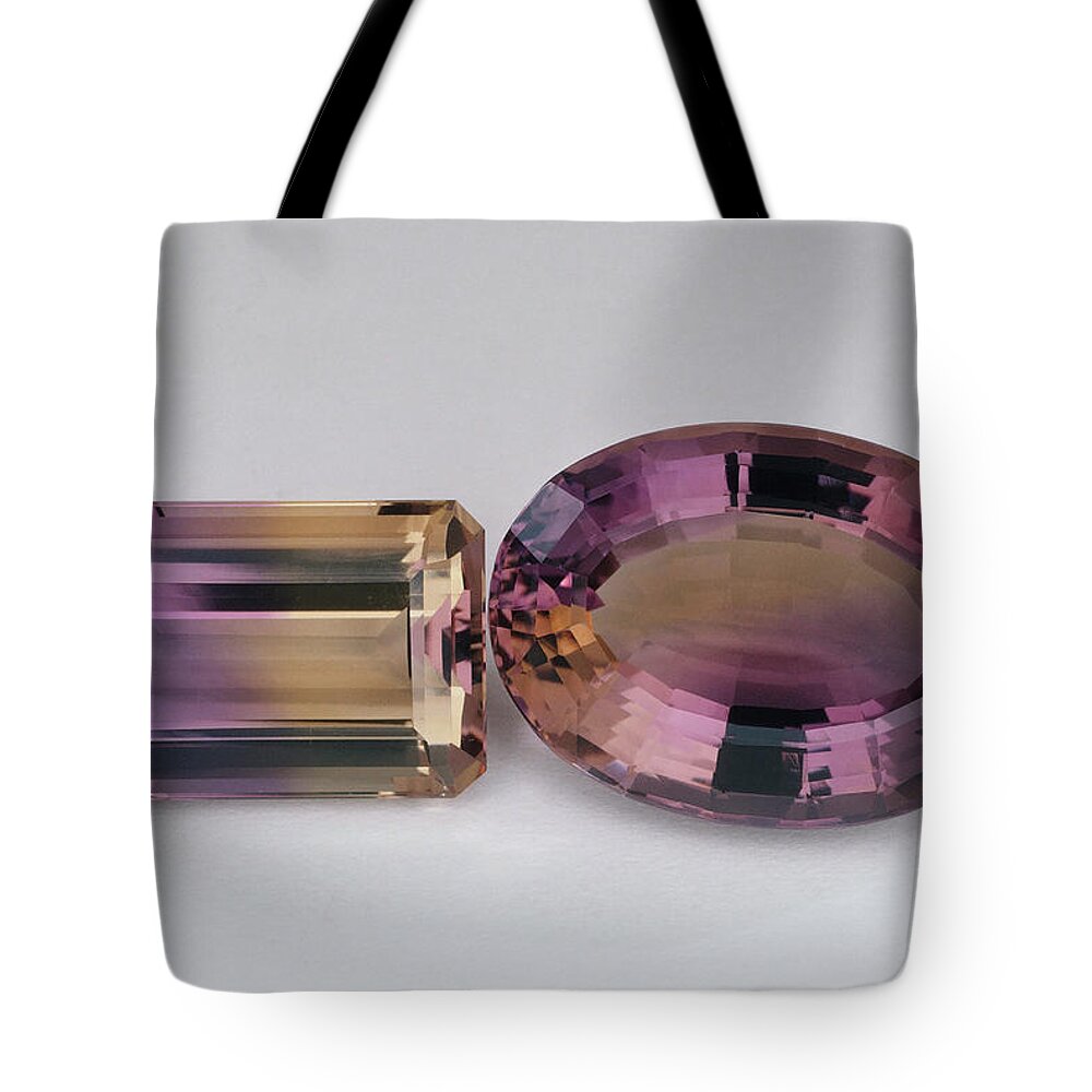 Amethyst Tote Bag featuring the photograph Ametrine From Uruguay by Joel E. Arem