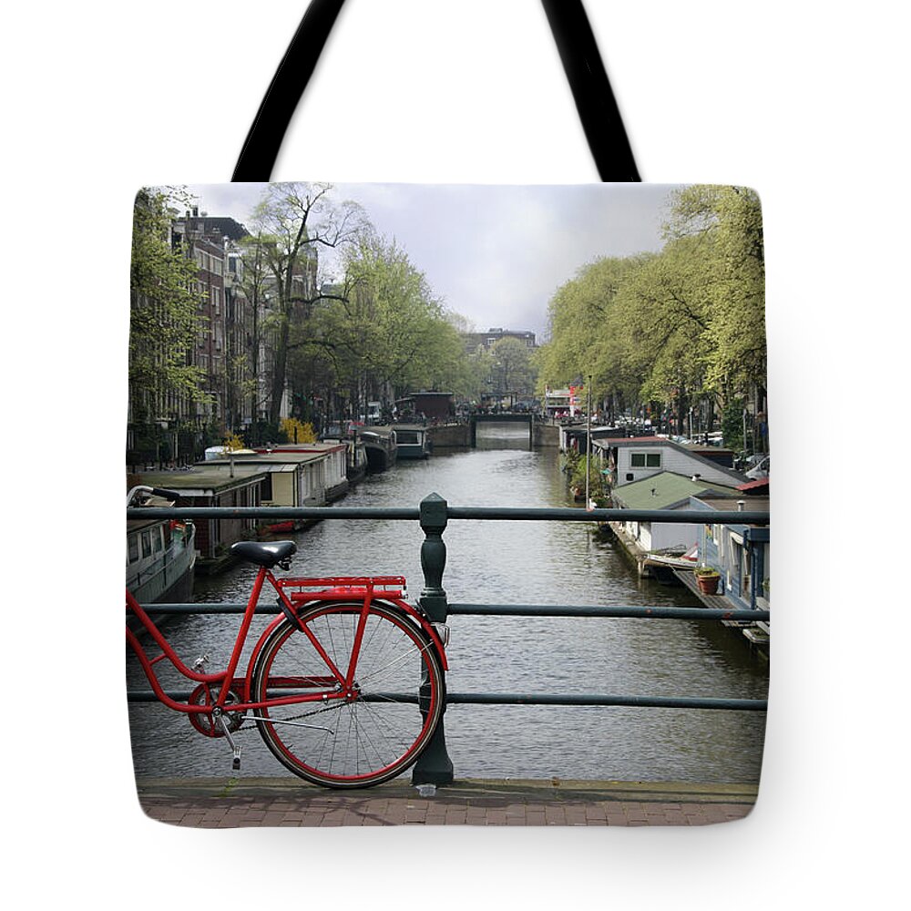 Row House Tote Bag featuring the photograph Amsterdam City Scene by W-ings