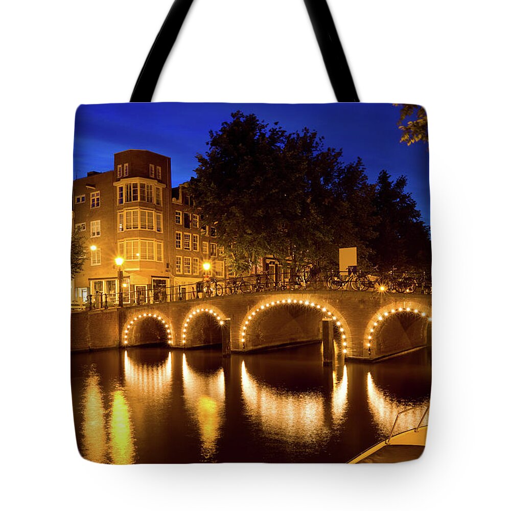 Arch Tote Bag featuring the photograph Amsterdam, Netherlands by Benedek