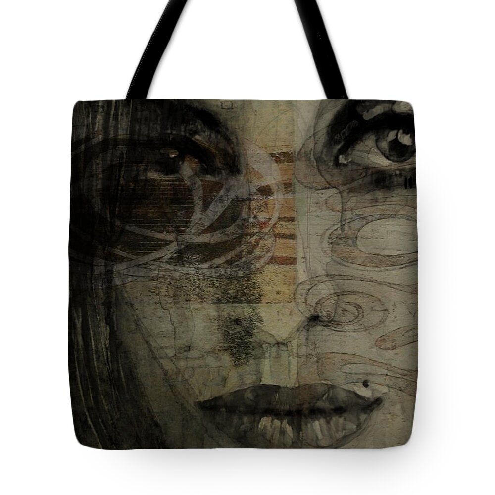 Amy Winehouse Tote Bag featuring the painting Amy Winehouse - Back To Black by Paul Lovering