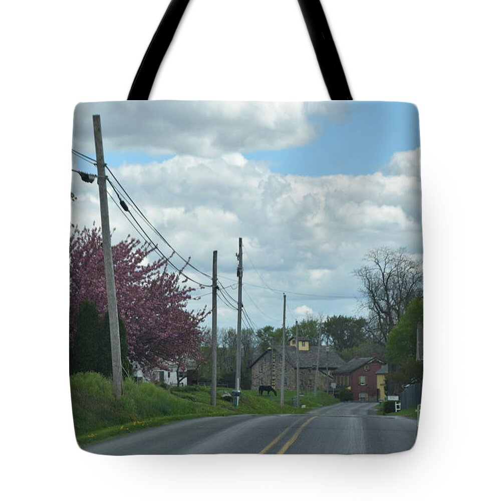 Amish Tote Bag featuring the photograph An Amish Spring Drive by Christine Clark