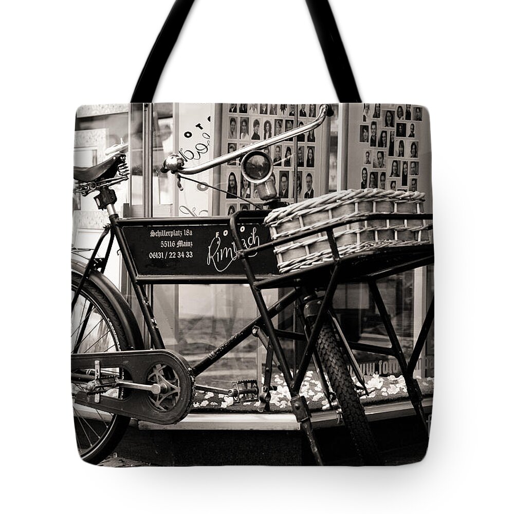 Old-fashioned Tote Bag featuring the photograph Analog Delivery of Digital Images by Steve Ember