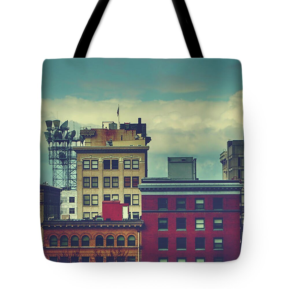 Portland Tote Bag featuring the photograph And So They Rise by Laurie Search