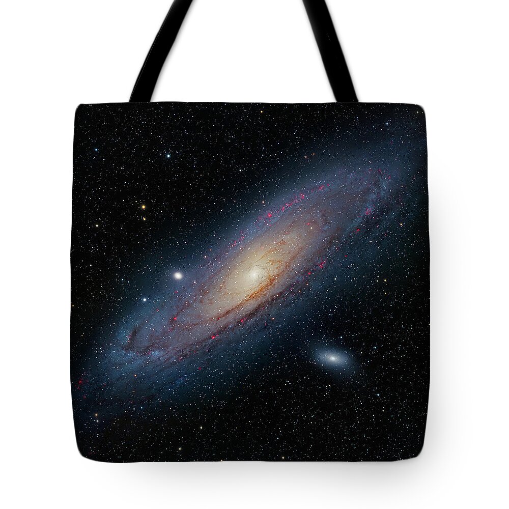 Galaxy Tote Bag featuring the photograph Andromeda Galaxy by Image By Marco Lorenzi, Www.glitteringlights.com