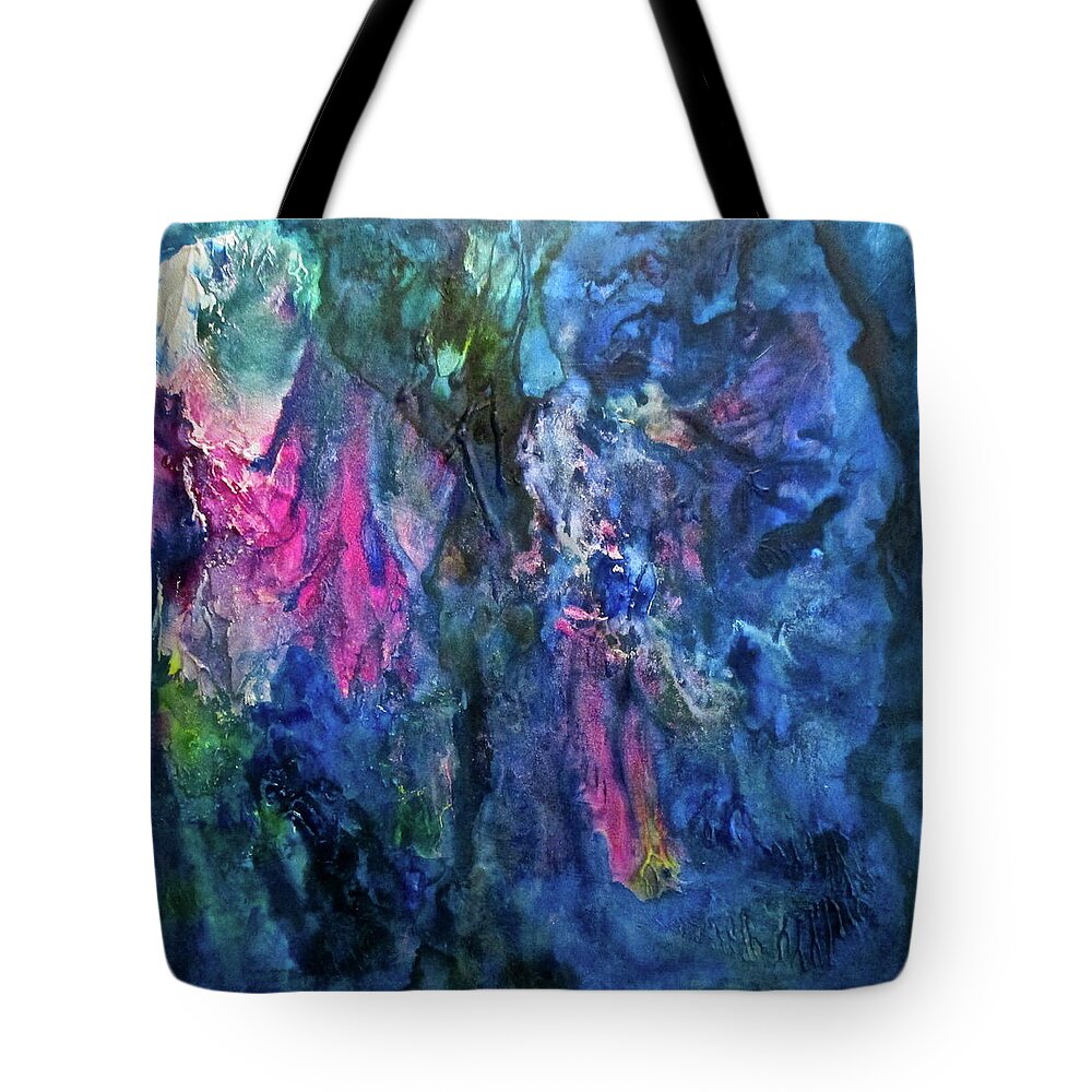 Warhol Tote Bag featuring the painting Andy Warhol Meets Dr. Faustus by Janice Nabors Raiteri