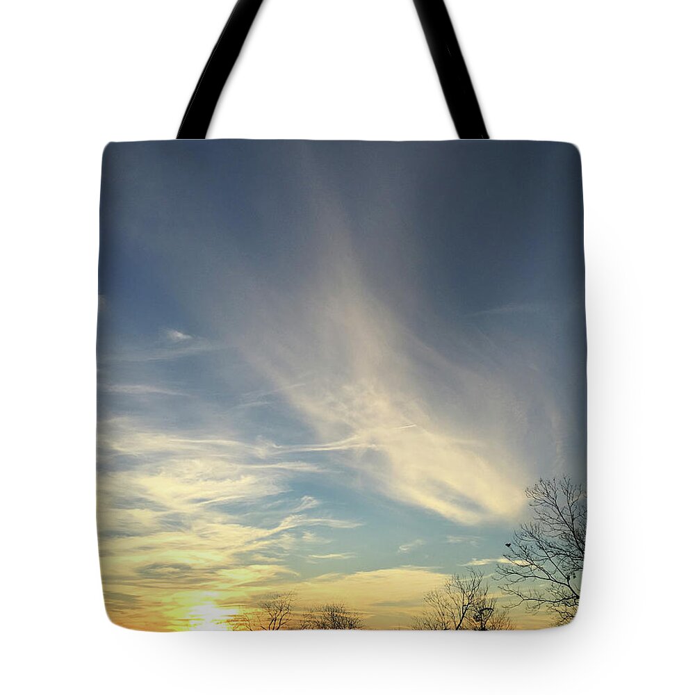 Christmas Tote Bag featuring the photograph Angel Cloud Sunset by Matthew Seufer