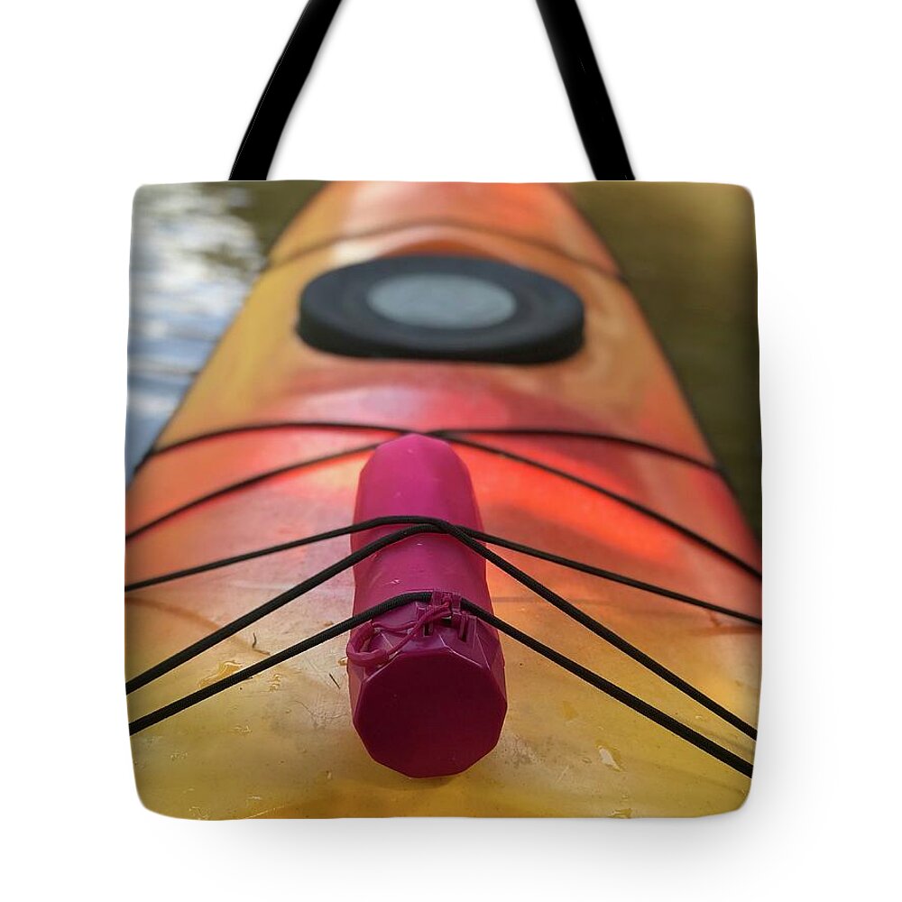 Kayak Tote Bag featuring the photograph Another Bottle on a Boat by Lora J Wilson