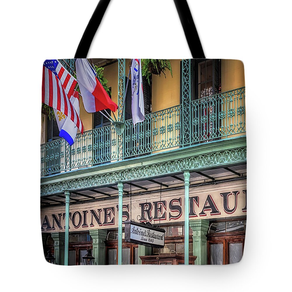 New Orleans Tote Bag featuring the photograph Antoine's by Susan Rissi Tregoning