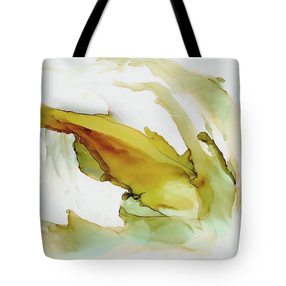 Flowing Tote Bag featuring the painting Aperature by Christy Sawyer
