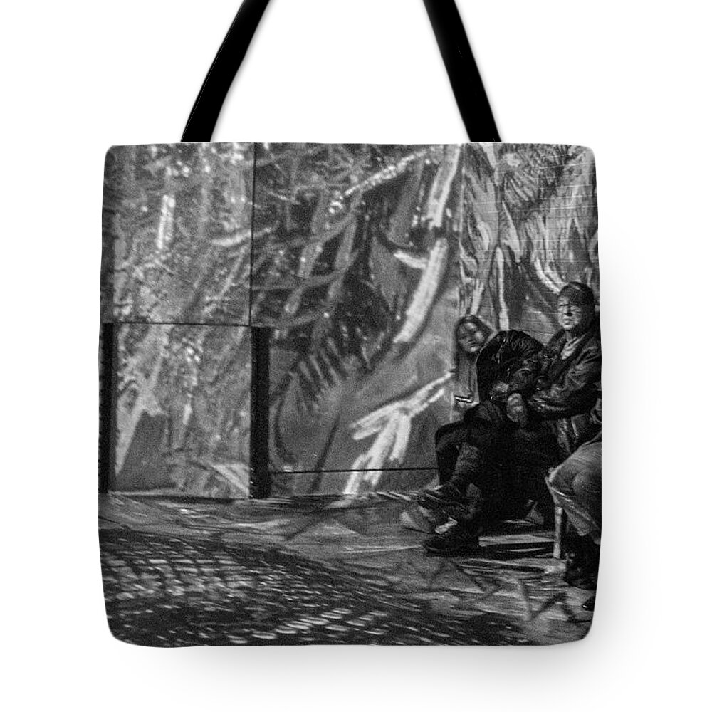 Black And White Tote Bag featuring the photograph Apolcalypse 402 by Jessica Levant
