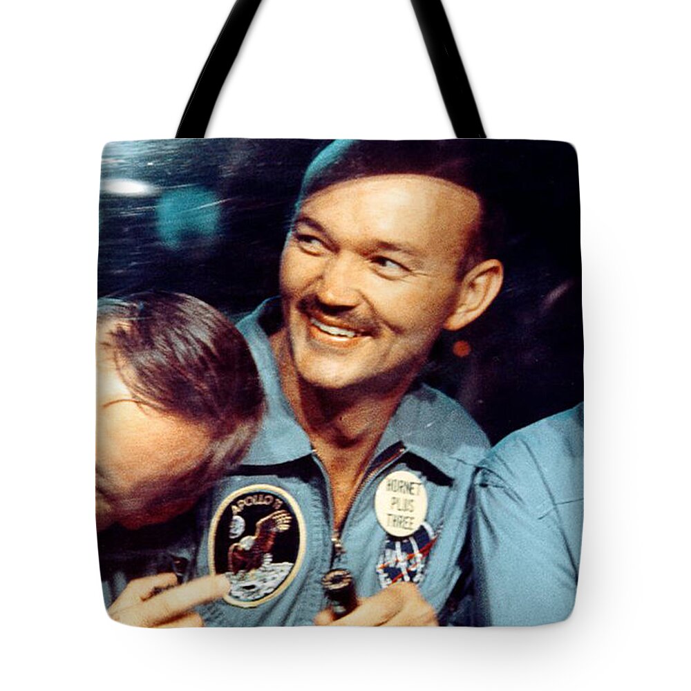 1969 Tote Bag featuring the photograph Apollo 11, Happy To Be Home, 1969 by Science Source