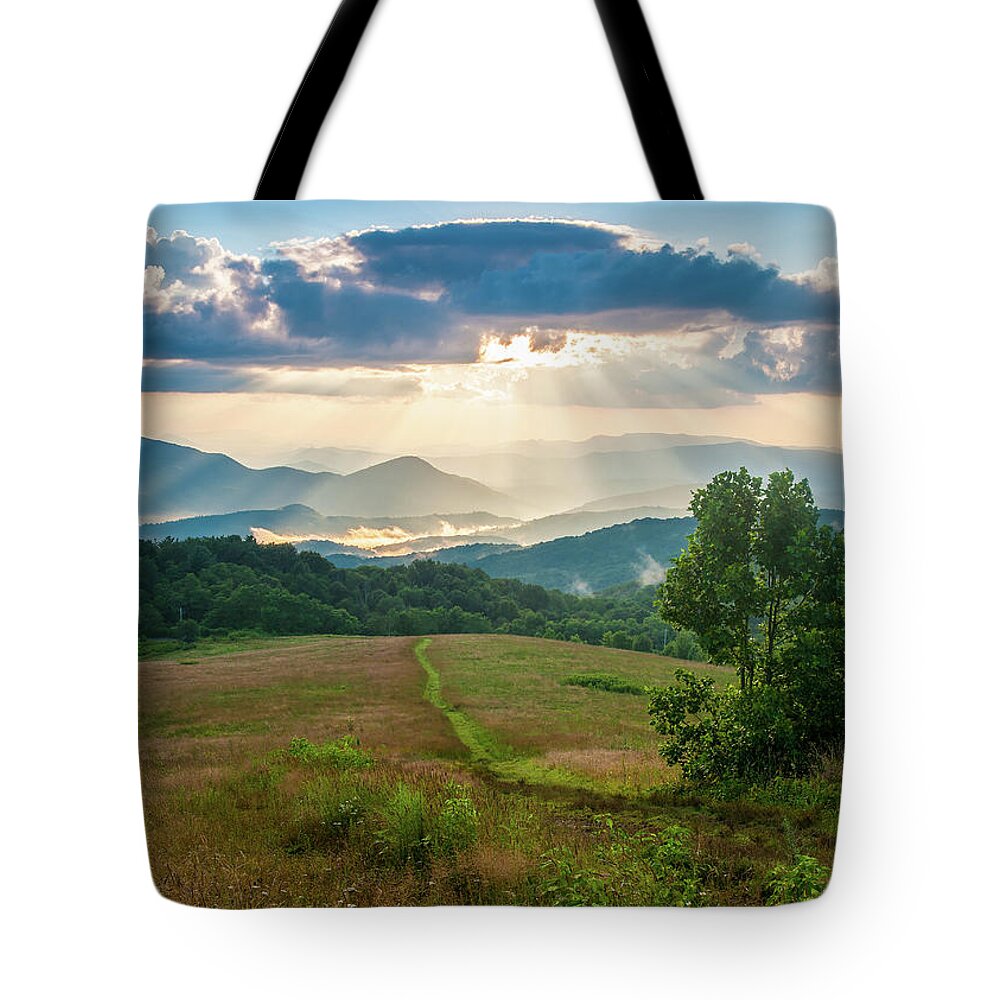 Landscape Tote Bag featuring the photograph Appalachian Mountains NC Heavenly Max Patch by Robert Stephens