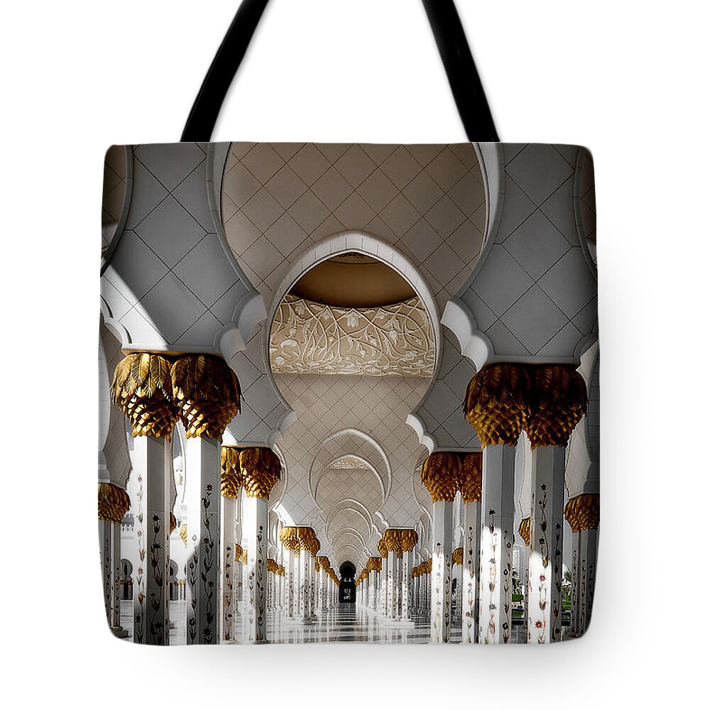 Arch Tote Bag featuring the photograph Arabesque Arch by Gary Mcgovern