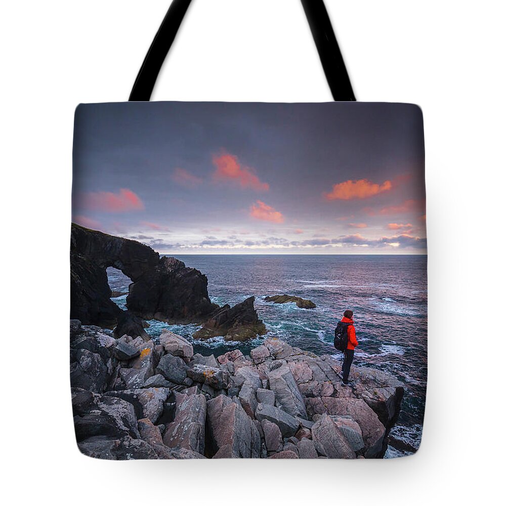 Estock Tote Bag featuring the digital art Arch Sea Stack Formation by Maurizio Rellini