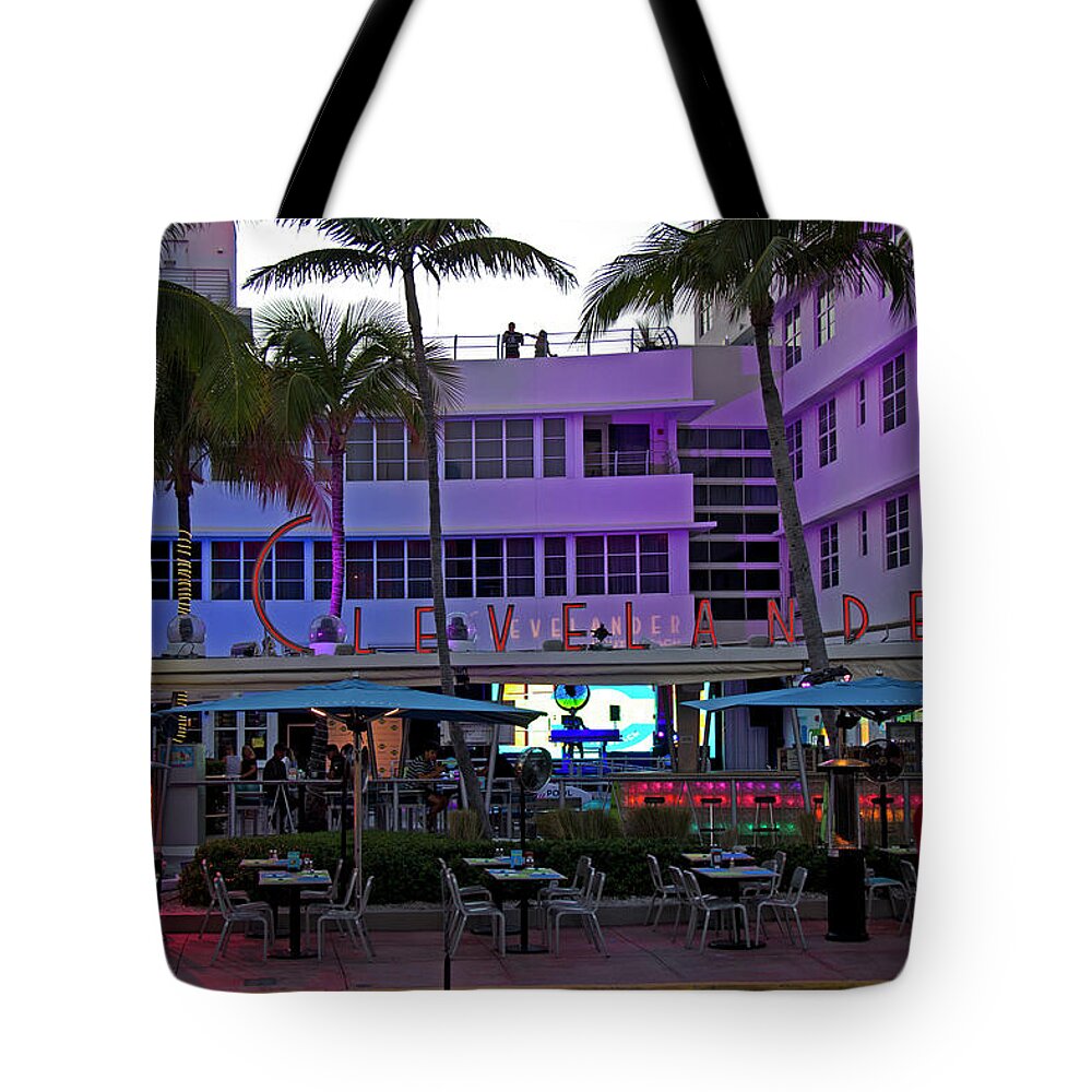 Art Deco Tote Bag featuring the photograph Art Deco - South Beach, Clevelander by Richard Krebs