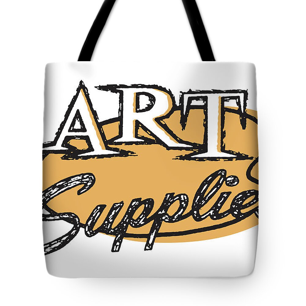 Art Supplies Word Art on a Palette Tote Bag by CSA Images - Pixels