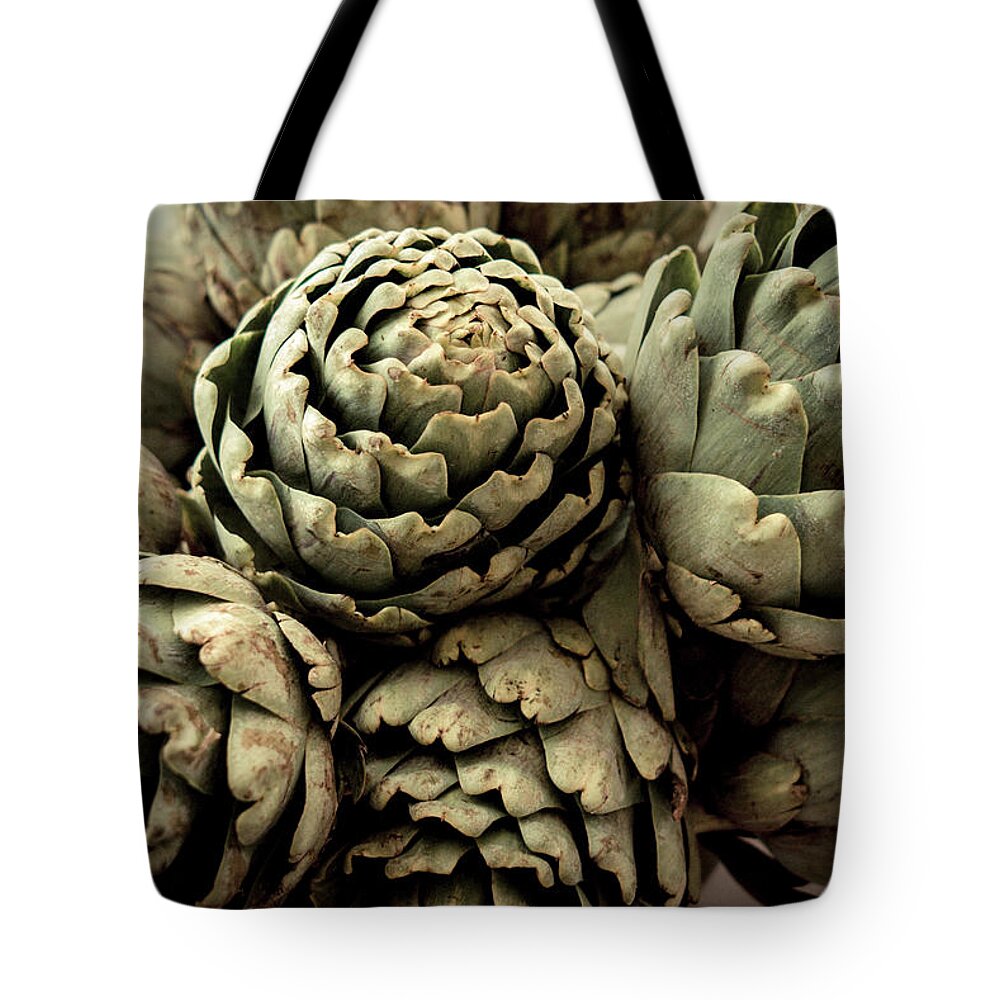 Large Group Of Objects Tote Bag featuring the photograph Artichokes Bouquet by Eyes' Fun