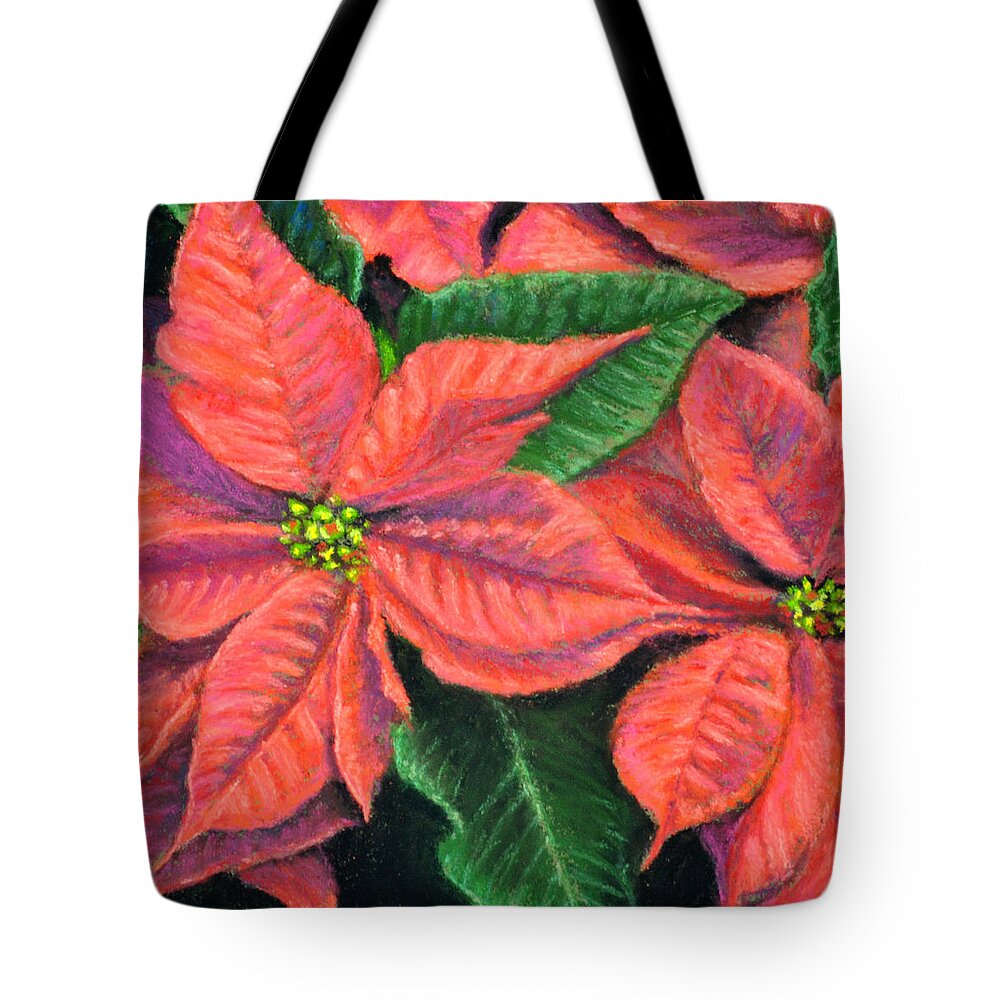 Christmas Tote Bag featuring the painting December Blooms by Lee Tisch Bialczak