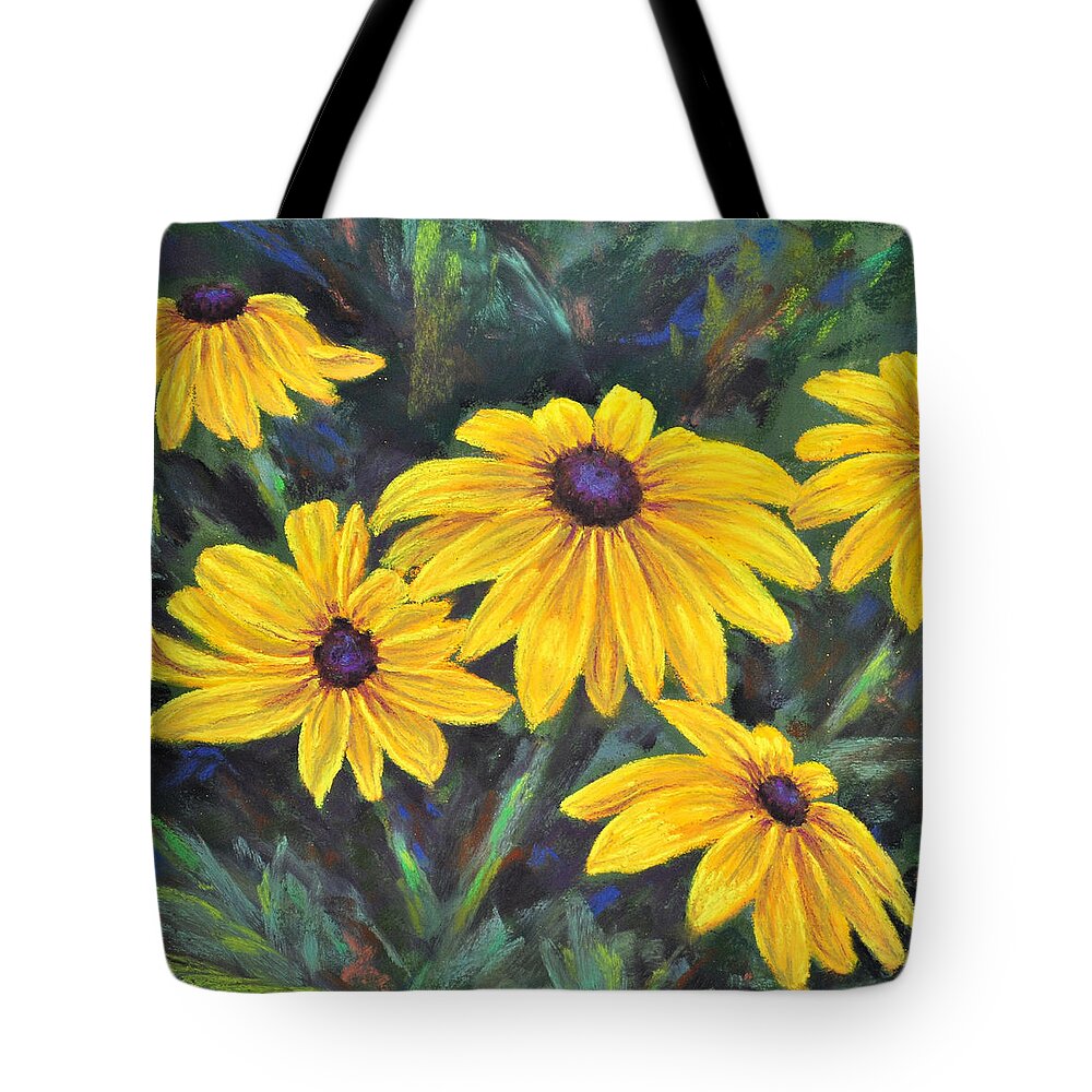 Flowers Tote Bag featuring the painting Black Eyed Susans by Lee Tisch Bialczak