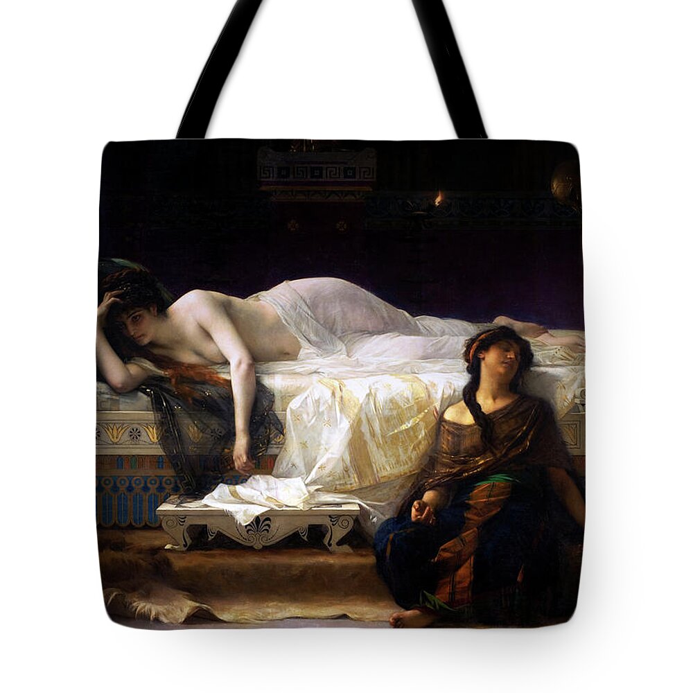 Phèdre Tote Bag featuring the digital art Phedre by Alexandre Cabanel by Rolando Burbon