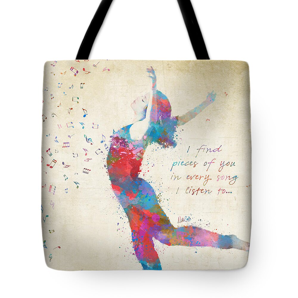 Music Tote Bag featuring the digital art Beloved Deanna radiating love and light by Nikki Marie Smith