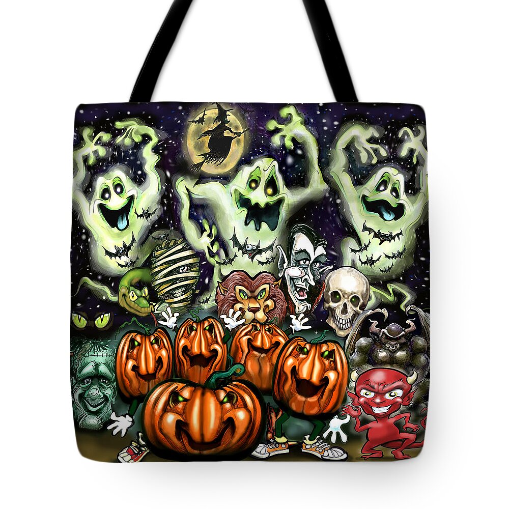 Halloween Tote Bag featuring the digital art Halloween Fun by Kevin Middleton