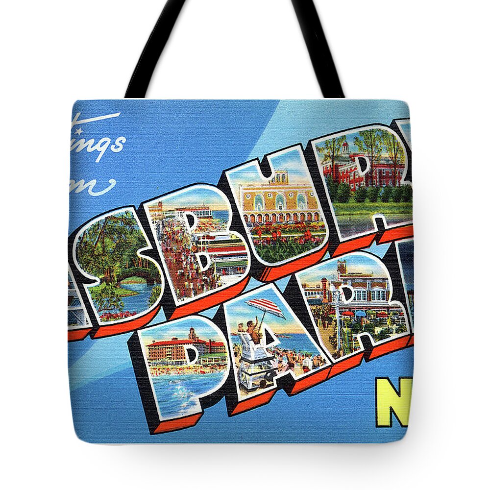 Lbi Tote Bag featuring the photograph Asbury Park Greetings #2 by Mark Miller