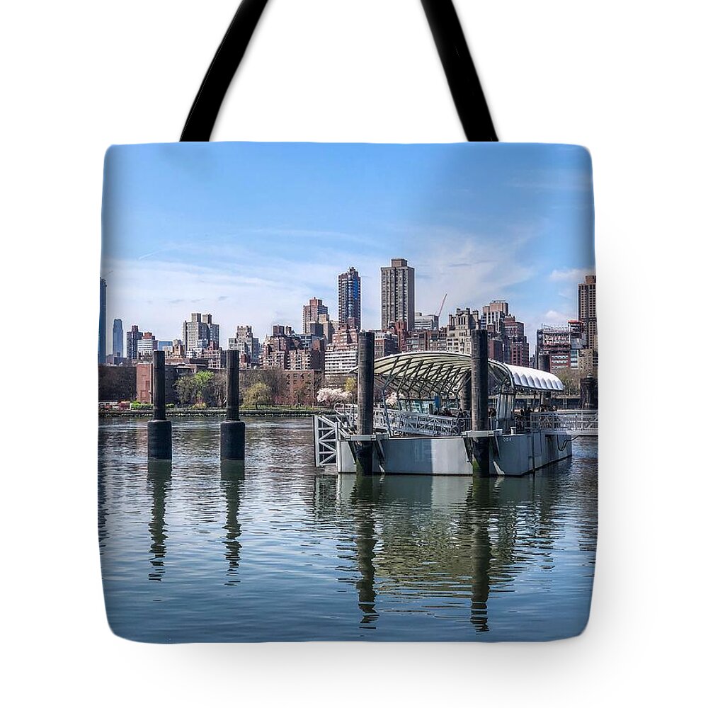 East River Tote Bag featuring the photograph Astoria Ferry by Cate Franklyn