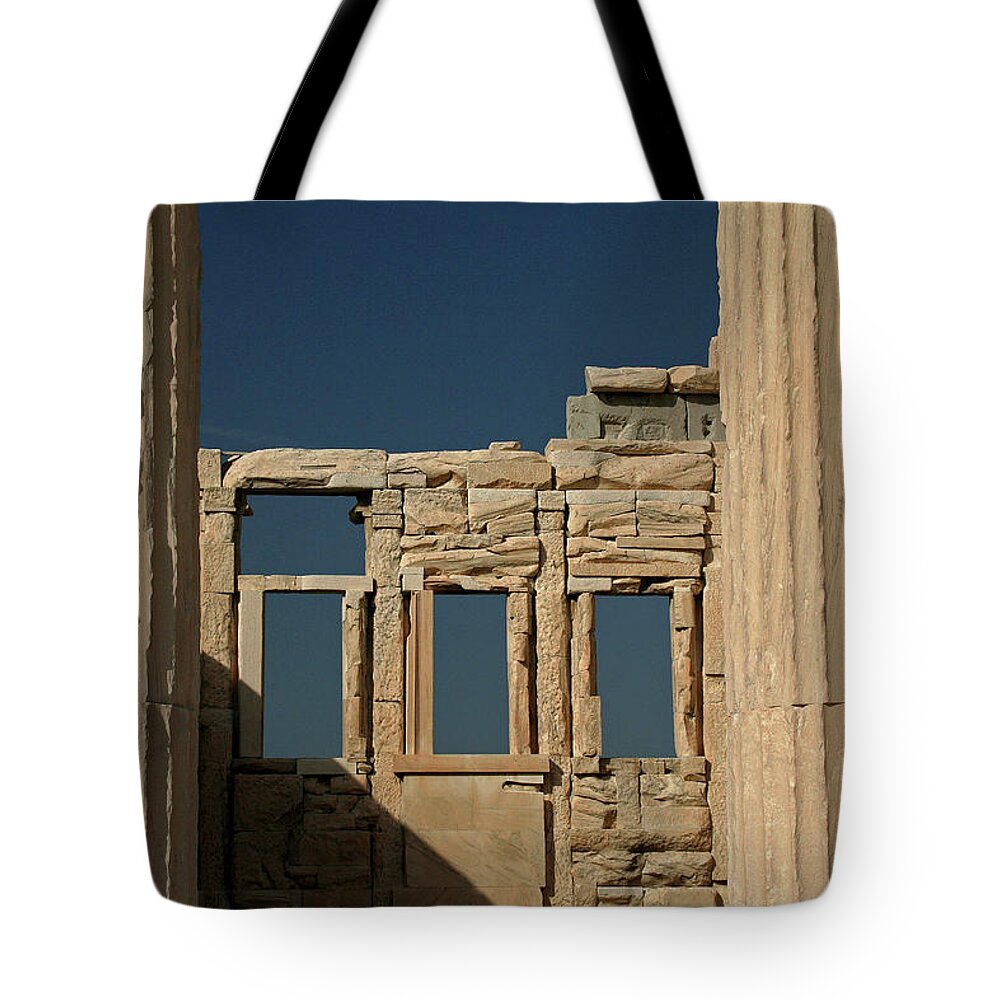 Temple Tote Bag featuring the photograph Athens, Greece - Temple of Athena by Richard Krebs