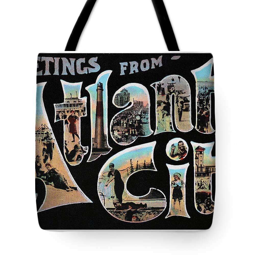 Lbi Tote Bag featuring the photograph Atlantic City Greetings #1 by Mark Miller
