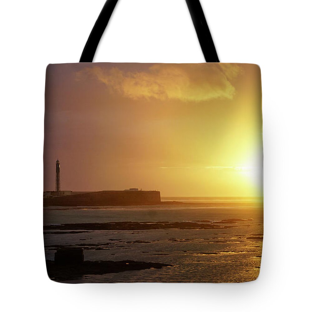 Coast Tote Bag featuring the photograph Atlantic Sunset Cadiz Spain by Pablo Avanzini