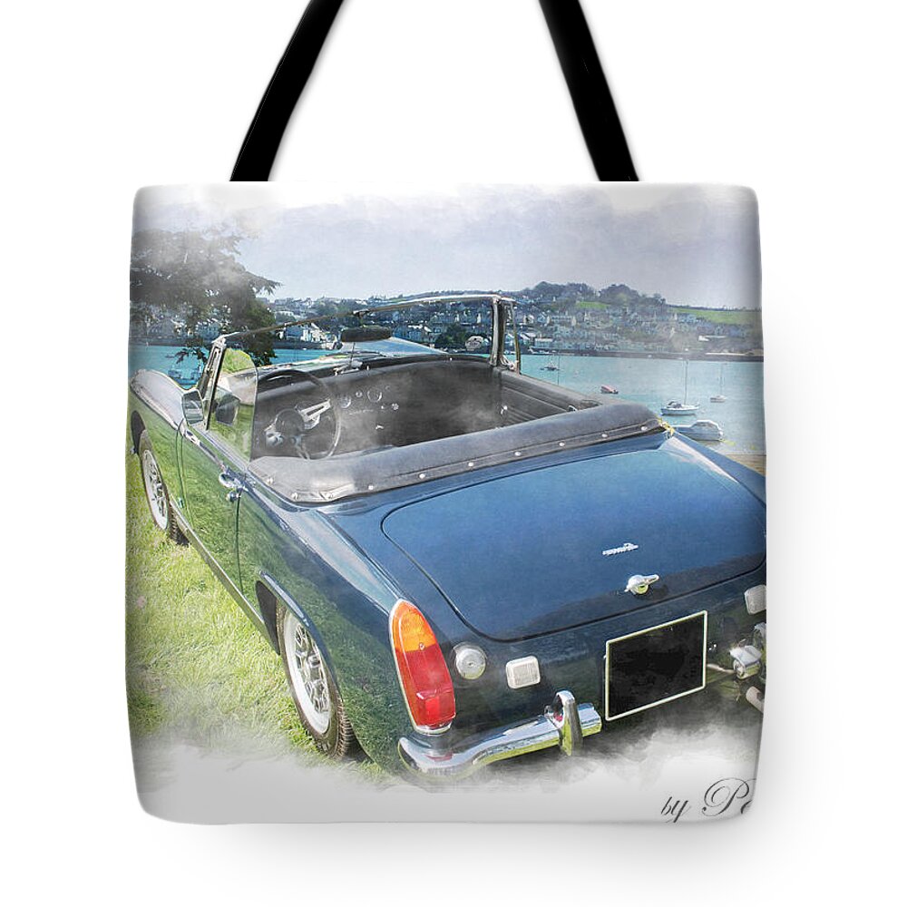 Classic Tote Bag featuring the digital art Austin Healey Sprite by Peter Leech