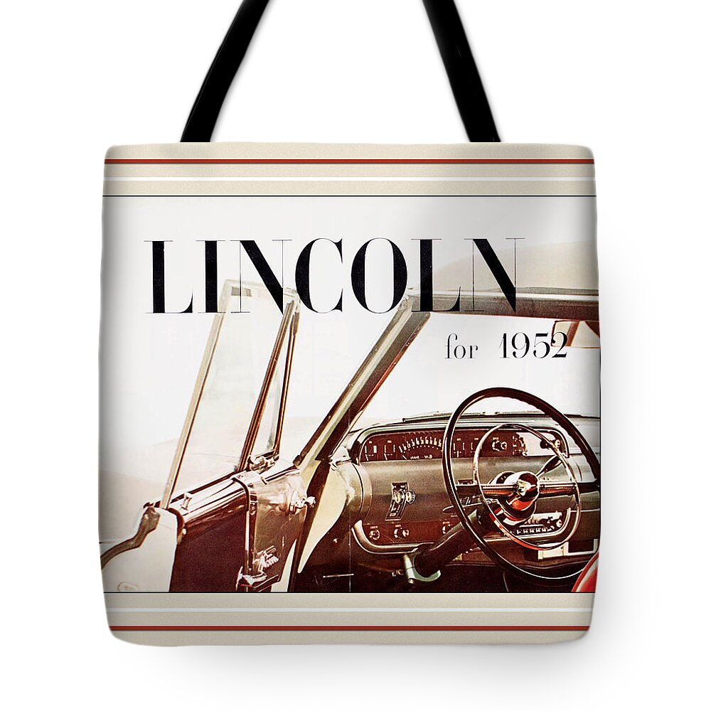 1952 Lincoln Tote Bag featuring the photograph Automotive Art 66 by Andrew Fare